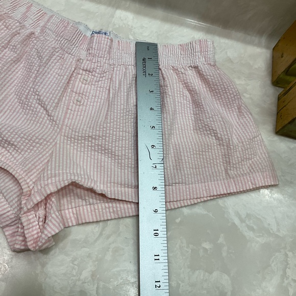 Boxercraft Pink Striped Cotton Seersucker Shorts Elastic Waist, Women’s Sz Med - Picture 12 of 12